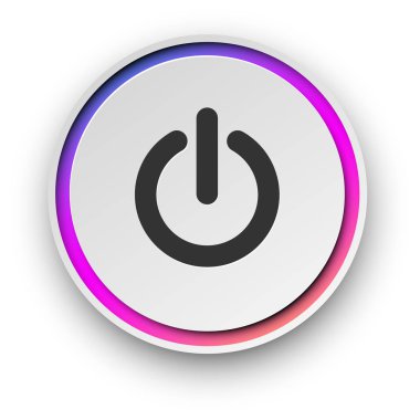 Yuvarlak spektrum açmak açma - kapama düğmesi beyaz arka plan üzerinde izole. Vektör 