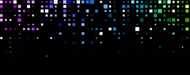 Siyah arka plan ile spektrum renkli geometrik mozaik desen. Vektör çizim.