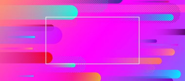 Pembe spektrum afiş renkli geometrik desenli çerçeve ve soyut. Vektör çizim.