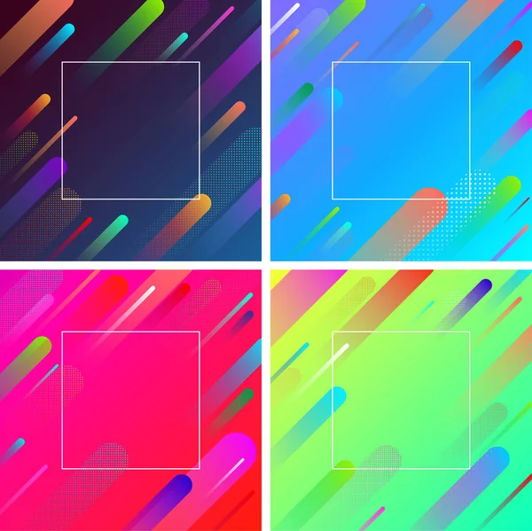 Fondos Espectro Brillante Con Marco Patrón Geométrico Colorido Abstracto Ilustración — Vector de stock
