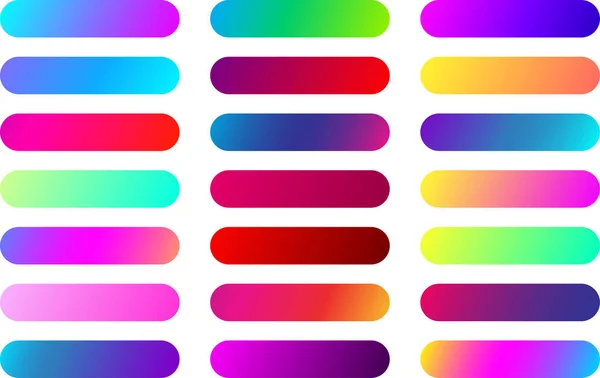 白い背景で隔離の色スペクトル Web アイコンおよびボタン テンプレートのセット ベクトル図 — ストックベクタ