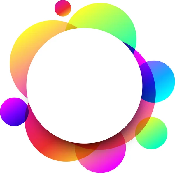 Λευκά Στρογγυλά Φόντο Χρωματικό Φάσμα Κύκλους Εικονογράφηση Διάνυσμα Χαρτί — Διανυσματικό Αρχείο