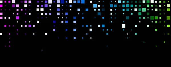 Siyah Arka Plan Ile Spektrum Renkli Geometrik Mozaik Desen Vektör — Stok Vektör
