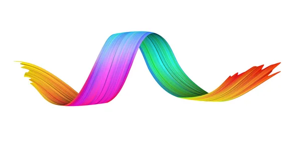 스펙트럼 수채화 아크릴 브러쉬 바탕에 그려진 화려한 그라데이션 브러시 디자인입니다 — 스톡 벡터