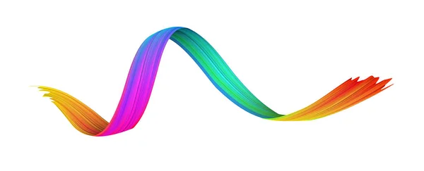 스펙트럼 수채화 아크릴 브러시 스트로크 배경에 그려진 화려한 그라데이션 브러시 — 스톡 벡터
