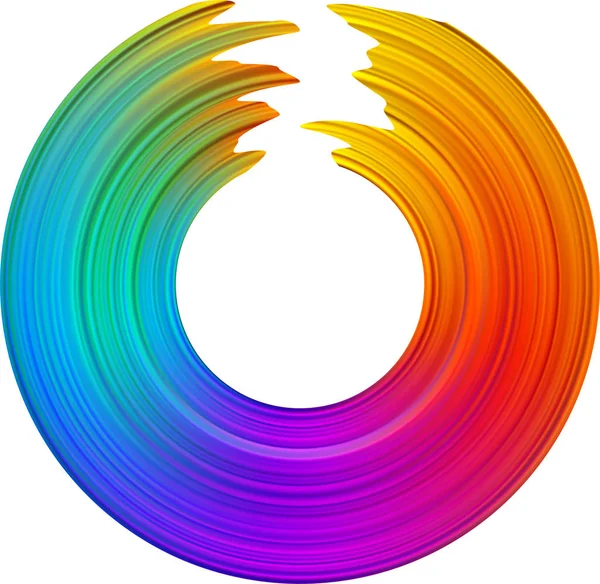 Colorful Gradient Brush Stroke Spectrum Palette Design — Stock Vector