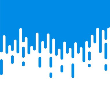 Mavi ve beyaz zemin soyut boyalı dekorasyon ile