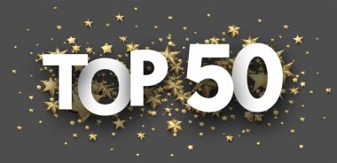 Altın yıldız, geçit vurdu üstbilgi ile Top 50 işareti