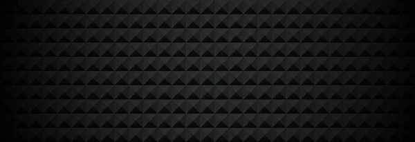 Schwarzes Geometrisch Kariertes Texturmuster Abstraktes Banner — Stockvektor