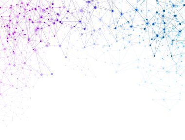 Beyaz küresel iletişim poster renkli gradyan ağ ile. Vektör arka plan.