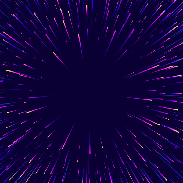 Abstract purple festive poster with firework. Vector background.