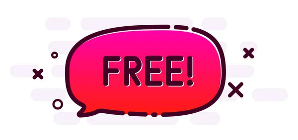 Free Promo Poster Pink Gradient Speech Bubble — Stock Vector