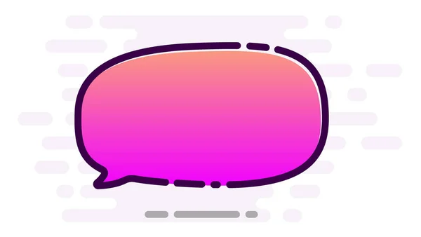 Burbuja Voz Blanco Gradiente Rosa Para Chat Botón Blanco — Vector de stock