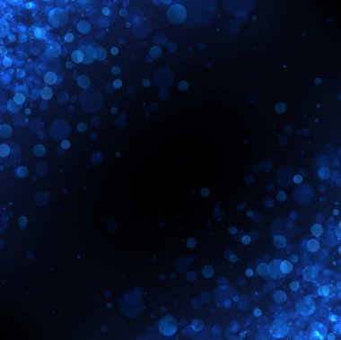 Mavi bulanık zemin bokeh etkisi ile. Vektör arka plan.