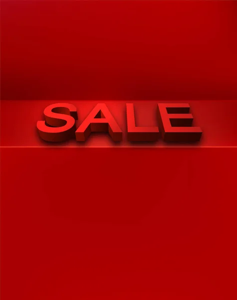 Sale Red Promotion Poster Letters Advertising Store Consumerism Vector Background — Stock Vector
