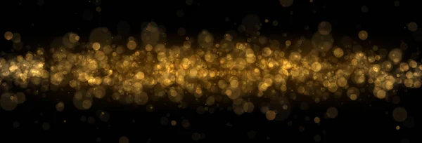 Золотой Абстрактный Размытый Баннер Эффектом Боке Векторный Фон — стоковый вектор