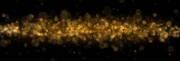 Banner Embaçado Abstrato Dourado Com Efeito Bokeh Fundo Vetorial —  Vetores de Stock