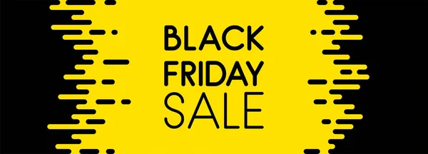 Black Friday Sale Yellow Abstract Promo Banner Advertising Shop Vector — Stock Vector