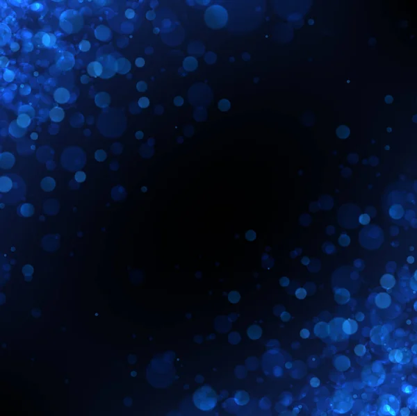 Fondo Borroso Abstracto Azul Con Efecto Bokeh Fondo Vectorial — Archivo Imágenes Vectoriales