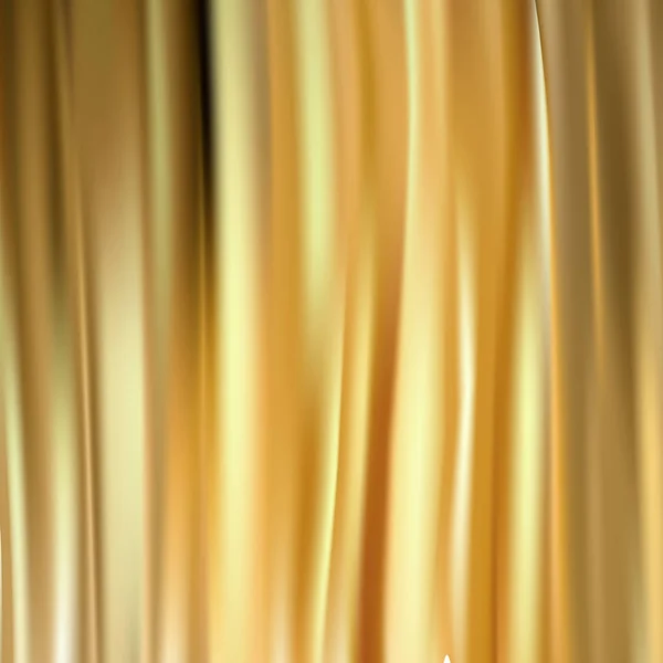 黄色や金色の光沢のある現実的なサテン織物テクスチャ — ストックベクタ