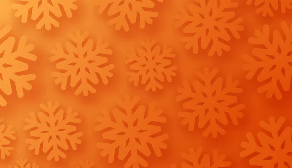 Plakat Pomarańczowy Zima Płatki Śniegu Sezonowe Boże Narodzenie Nowy Rok — Wektor stockowy