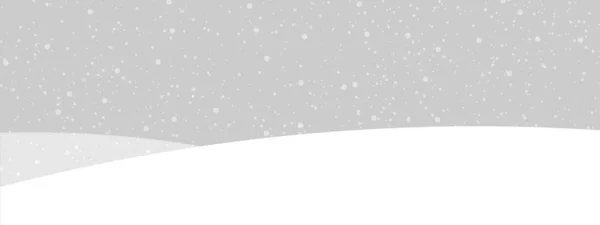 Grijs Banner Met Winterlandschap Sneeuw Voor Seizoensgebonden Kerstmis Nieuwjaar Design — Stockvector