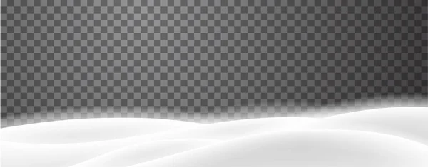 Banner Con Paisaje Nevado Invierno Sobre Fondo Transparente Para Diseño — Vector de stock