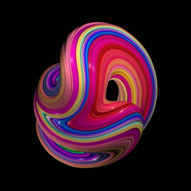 Hareket halinde3d render akış dijital sanat. 