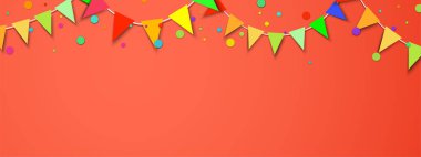 Parti yaşayan mercan kutlama arka plan. 