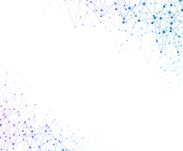 Παγκόσμιο πανό κοινωνικής επικοινωνίας με πολύχρωμο πλέγμα δικτύου. — Διανυσματικό Αρχείο