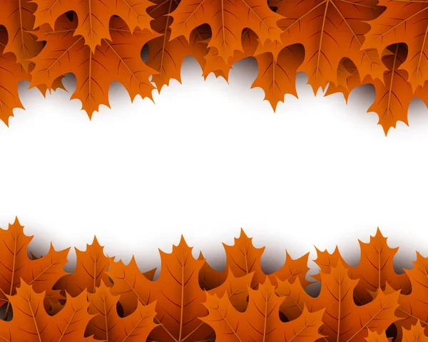 Herbst Hintergrund mit orangen Ahornblättern. — Stockvektor