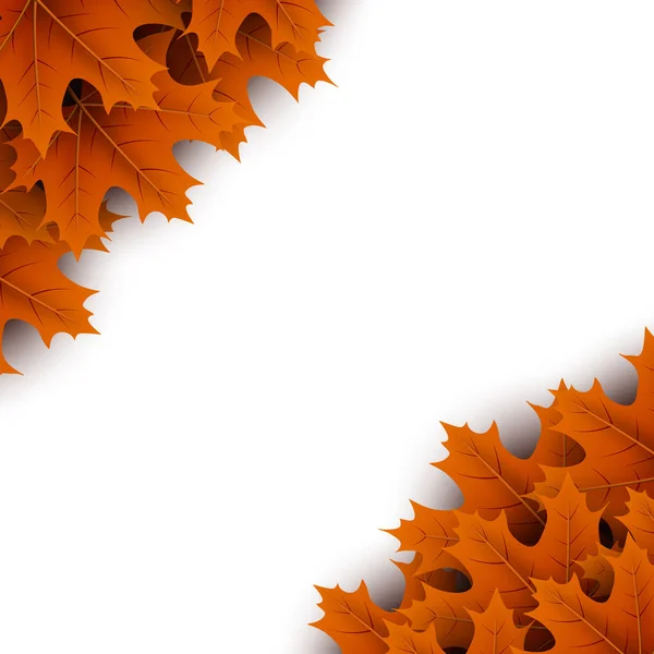 Fond d'automne avec des feuilles d'érable orange . — Image vectorielle
