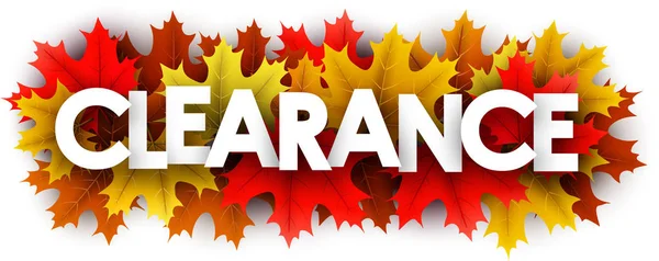 Señal de despacho de otoño con hojas de arce de color . — Vector de stock