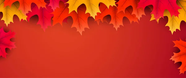Fond d'automne avec des feuilles d'érable colorées . — Image vectorielle
