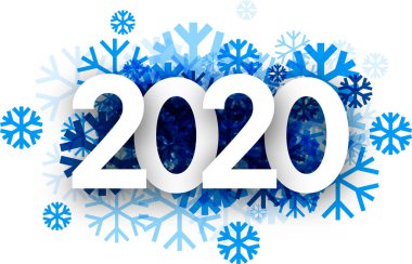 Kış 2020, mavi kar taneleriyle.