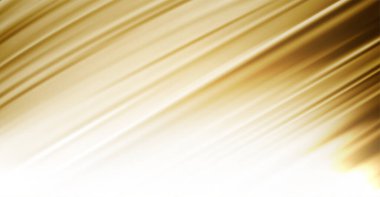 3D altın fırça darbeleri arka planda ışık lekesi. Akan ipek gibi arka plan. Vektör illüstrasyonu.