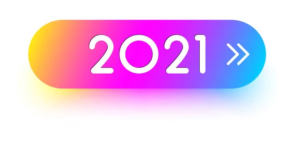 2021 색상의 버튼으로 애로우가 제대로 반나절의 — 스톡 벡터