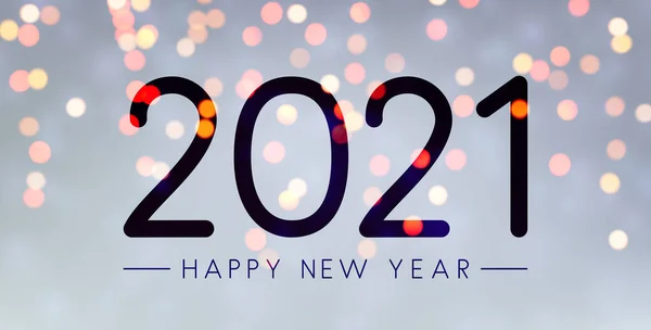2021 Getekend Misted Glas Gelukkig Nieuwjaarsbord Donkere Achtergrond Met Veelkleurige — Stockvector