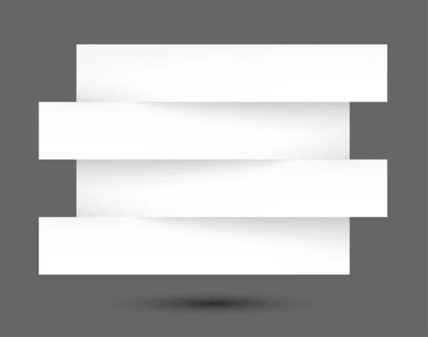 Παραμορφωμένο Λευκό Τετράγωνο Κομμένες Λωρίδες Γκρι Φόντο Σκιά Εικονογράφηση Διανύσματος — Διανυσματικό Αρχείο