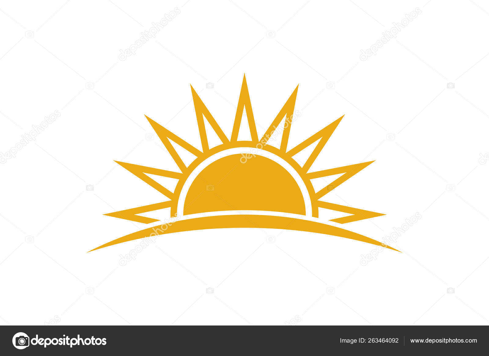 Sun Logo. Vector Illustration Stock Vector by ©deskcube 263464092