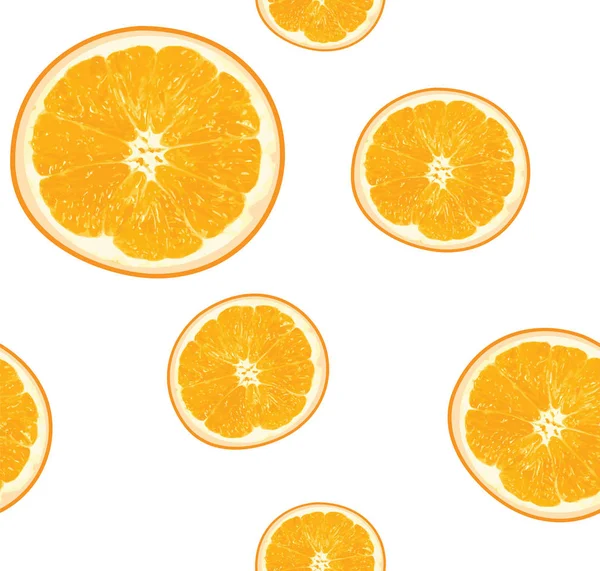 Nahtlose orangefarbene Fruchtmuster — Stockvektor