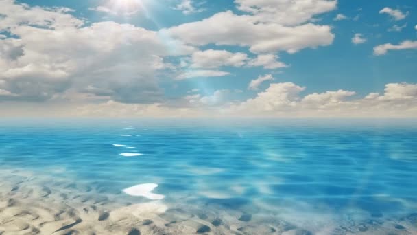 完璧な海の景色 観光と自然の概念のために大きい チェック アウト私の他の海と水中アニメーション — ストック動画