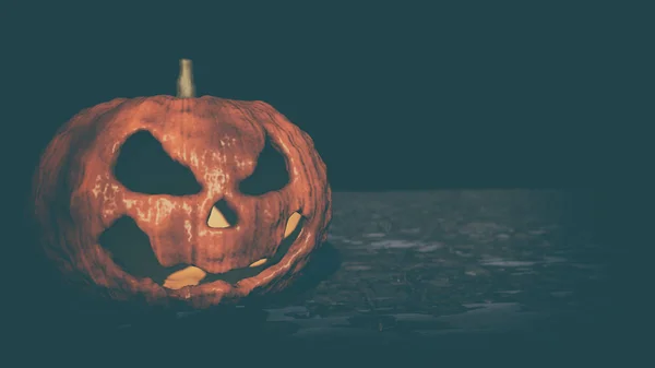 Conceito Horror Abóbora Halloween — Fotografia de Stock