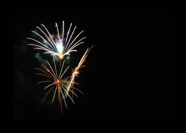 Feuerwerksblume Vor Schwarzem Hintergrund — Stockfoto