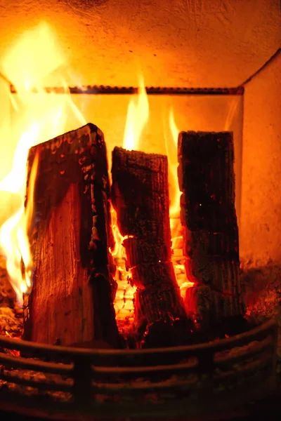 Quemando Fuego Horno — Foto de Stock