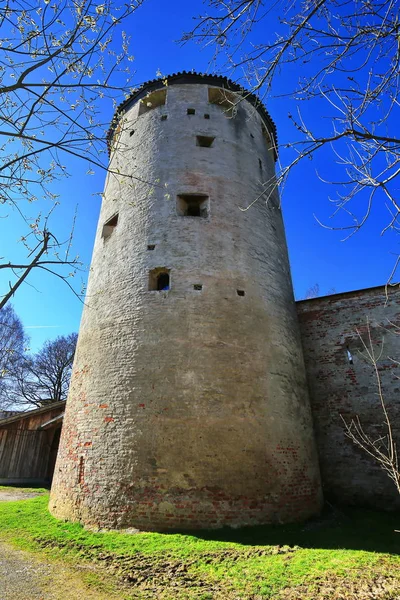 Stadtmauer Landmärken Landsberg Lech — Stockfoto
