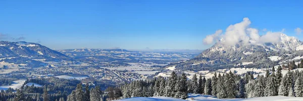 Sonthofen Conhecido Por Sua Bela Paisagem Paisagens Inverno — Fotografia de Stock