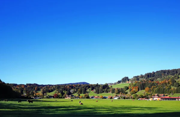 Niedersonthofen Een Dorp Beieren Duitsland Midden Een Prachtig Landschap — Stockfoto