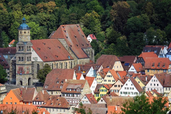 Historisches Fachwerk Schwaebisch Hall Uma Cidade Baviera Alemanha Europa — Fotografia de Stock