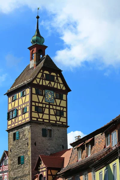 Historisches Fachwerk Schwäbisch Hall Ist Eine Stadt Bayern Deutschland Europa — Stockfoto